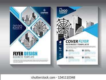 Business abstract vector template. Brochure design, cover modern layout, annual report, poster, flyer in A4 with colorful triangles, geometric shapes for tech, science, market with light background
