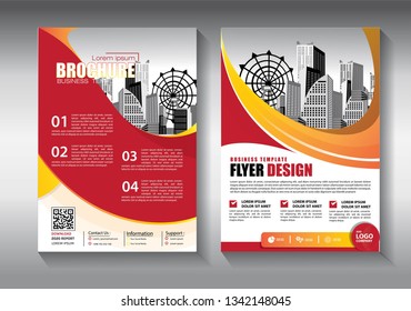 Business abstract vector template. Brochure design, cover modern layout, annual report, poster, flyer in A4 with colorful triangles, geometric shapes for tech, science, market with light background