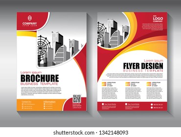 Business abstract vector template. Brochure design, cover modern layout, annual report, poster, flyer in A4 with colorful triangles, geometric shapes for tech, science, market with light background