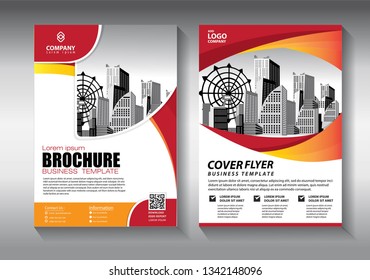Business abstract vector template. Brochure design, cover modern layout, annual report, poster, flyer in A4 with colorful triangles, geometric shapes for tech, science, market with light background