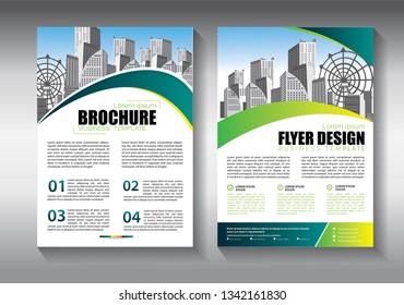 Business abstract vector template. Brochure design, cover modern layout, annual report, poster, flyer in A4 with colorful triangles, geometric shapes for tech, science, market with light background