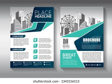 Business abstract vector template. Brochure design, cover modern layout, annual report, poster, flyer in A4 with colorful triangles, geometric shapes for tech, science, market with light background