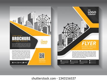 Business abstract vector template. Brochure design, cover modern layout, annual report, poster, flyer in A4 with colorful triangles, geometric shapes for tech, science, market with light background