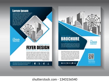 Business abstract vector template. Brochure design, cover modern layout, annual report, poster, flyer in A4 with colorful triangles, geometric shapes for tech, science, market with light background