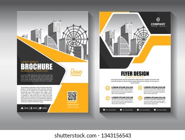 Business abstract vector template. Brochure design, cover modern layout, annual report, poster, flyer in A4 with colorful triangles, geometric shapes for tech, science, market with light background