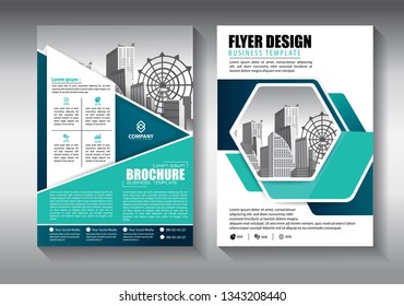 Business abstract vector template. Brochure design, cover modern layout, annual report, poster, flyer in A4 with colorful triangles, geometric shapes for tech, science, market with light background