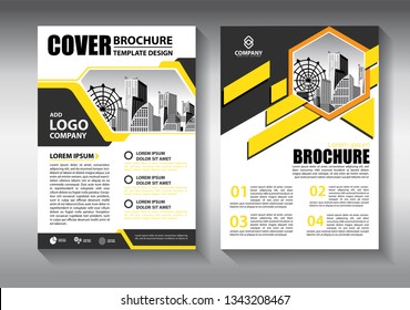 Business abstract vector template. Brochure design, cover modern layout, annual report, poster, flyer in A4 with colorful triangles, geometric shapes for tech, science, market with light background