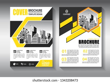 Business abstract vector template. Brochure design, cover modern layout, annual report, poster, flyer in A4 with colorful triangles, geometric shapes for tech, science, market with light background