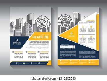 Business abstract vector template. Brochure design, cover modern layout, annual report, poster, flyer in A4 with colorful triangles, geometric shapes for tech, science, market with light background