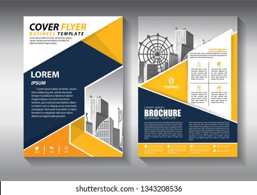 Business abstract vector template. Brochure design, cover modern layout, annual report, poster, flyer in A4 with colorful triangles, geometric shapes for tech, science, market with light background