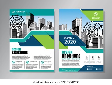 Business abstract vector template. Brochure design, cover modern layout, annual report, poster, flyer in A4 with colorful triangles, geometric shapes for tech, science, market with light background