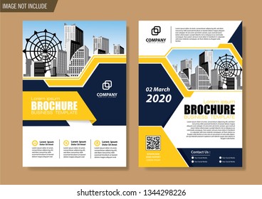 Business abstract vector template. Brochure design, cover modern layout, annual report, poster, flyer in A4 with colorful triangles, geometric shapes for tech, science, market with light background