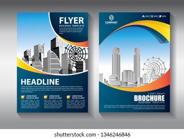 Business abstract vector template. Brochure design, cover modern layout, annual report, poster, flyer in A4 with colorful triangles, geometric shapes for tech, science, market with light background
