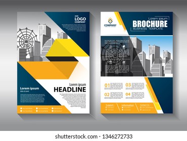 Business abstract vector template. Brochure design, cover modern layout, annual report, poster, flyer in A4 with colorful triangles, geometric shapes for tech, science, market with light background