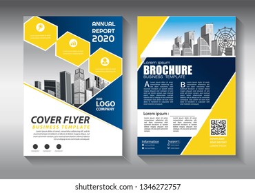 Business abstract vector template. Brochure design, cover modern layout, annual report, poster, flyer in A4 with colorful triangles, geometric shapes for tech, science, market with light background