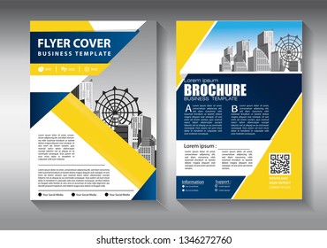 Business abstract vector template. Brochure design, cover modern layout, annual report, poster, flyer in A4 with colorful triangles, geometric shapes for tech, science, market with light background