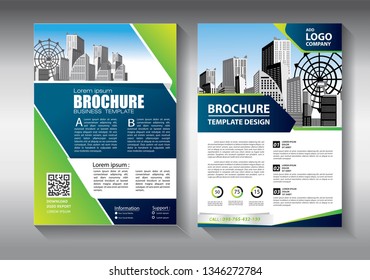 Business abstract vector template. Brochure design, cover modern layout, annual report, poster, flyer in A4 with colorful triangles, geometric shapes for tech, science, market with light background