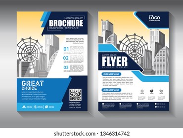 Business abstract vector template. Brochure design, cover modern layout, annual report, poster, flyer in A4 with colorful triangles, geometric shapes for tech, science, market with light background