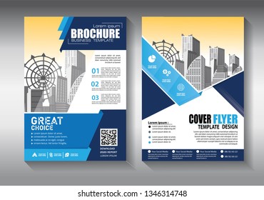 Business abstract vector template. Brochure design, cover modern layout, annual report, poster, flyer in A4 with colorful triangles, geometric shapes for tech, science, market with light background