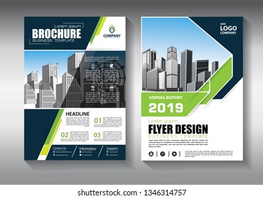 Business abstract vector template. Brochure design, cover modern layout, annual report, poster, flyer in A4 with colorful triangles, geometric shapes for tech, science, market with light background