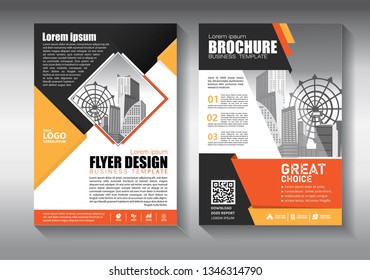 Business abstract vector template. Brochure design, cover modern layout, annual report, poster, flyer in A4 with colorful triangles, geometric shapes for tech, science, market with light background