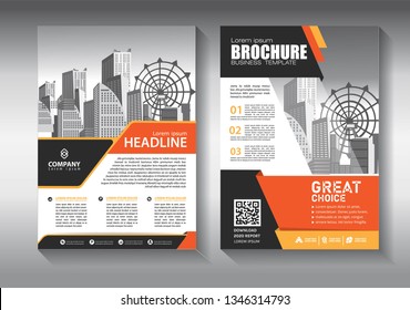 Business abstract vector template. Brochure design, cover modern layout, annual report, poster, flyer in A4 with colorful triangles, geometric shapes for tech, science, market with light background