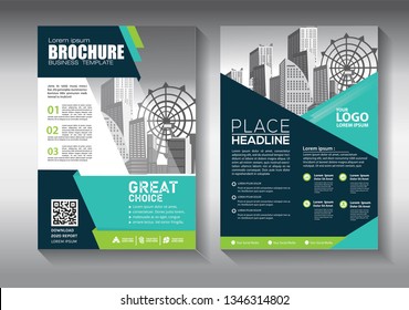 Business abstract vector template. Brochure design, cover modern layout, annual report, poster, flyer in A4 with colorful triangles, geometric shapes for tech, science, market with light background