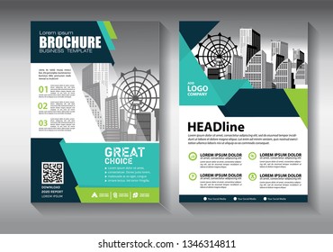 Business abstract vector template. Brochure design, cover modern layout, annual report, poster, flyer in A4 with colorful triangles, geometric shapes for tech, science, market with light background