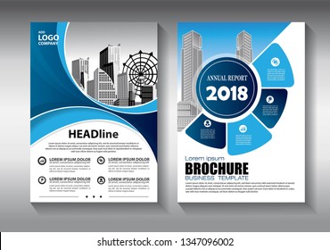 Business abstract vector template. Brochure design, cover modern layout, annual report, poster, flyer in A4 with colorful triangles, geometric shapes for tech, science, market with light background