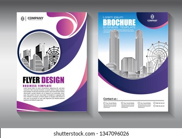 Business abstract vector template. Brochure design, cover modern layout, annual report, poster, flyer in A4 with colorful triangles, geometric shapes for tech, science, market with light background