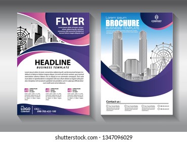 Business abstract vector template. Brochure design, cover modern layout, annual report, poster, flyer in A4 with colorful triangles, geometric shapes for tech, science, market with light background