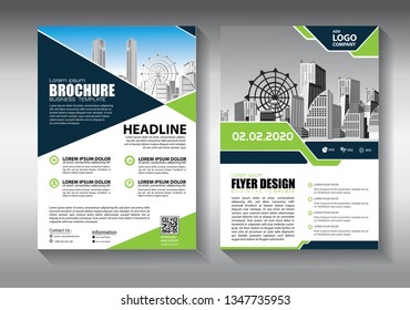 Business abstract vector template. Brochure design, cover modern layout, annual report, poster, flyer in A4 with colorful triangles, geometric shapes for tech, science, market with light background