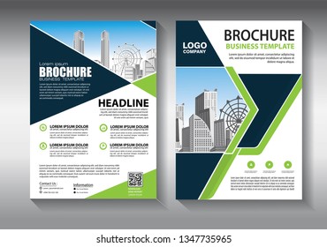Business abstract vector template. Brochure design, cover modern layout, annual report, poster, flyer in A4 with colorful triangles, geometric shapes for tech, science, market with light background