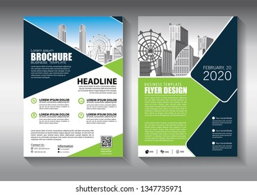 Business abstract vector template. Brochure design, cover modern layout, annual report, poster, flyer in A4 with colorful triangles, geometric shapes for tech, science, market with light background