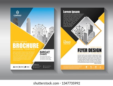 Business abstract vector template. Brochure design, cover modern layout, annual report, poster, flyer in A4 with colorful triangles, geometric shapes for tech, science, market with light background