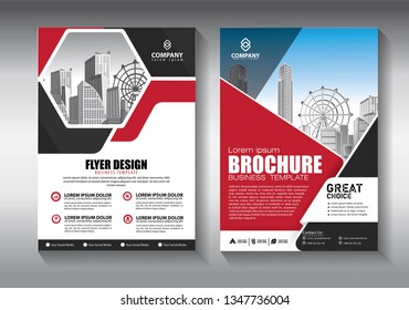 Business abstract vector template. Brochure design, cover modern layout, annual report, poster, flyer in A4 with colorful triangles, geometric shapes for tech, science, market with light background