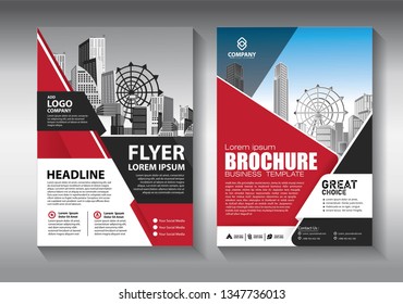 Business abstract vector template. Brochure design, cover modern layout, annual report, poster, flyer in A4 with colorful triangles, geometric shapes for tech, science, market with light background