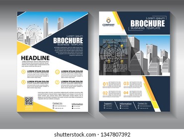Business abstract vector template. Brochure design, cover modern layout, annual report, poster, flyer in A4 with colorful triangles, geometric shapes for tech, science, market with light background