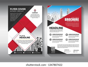 Business abstract vector template. Brochure design, cover modern layout, annual report, poster, flyer in A4 with colorful triangles, geometric shapes for tech, science, market with light background