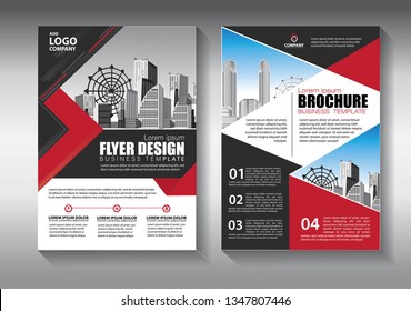 Business abstract vector template. Brochure design, cover modern layout, annual report, poster, flyer in A4 with colorful triangles, geometric shapes for tech, science, market with light background