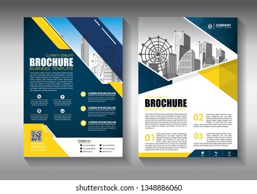Business abstract vector template. Brochure design, cover modern layout, annual report, poster, flyer in A4 with colorful triangles, geometric shapes for tech, science, market with light background