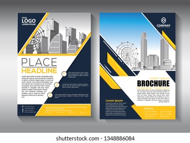 Abstrakte Vektorgrafik-Vorlage für Unternehmen. Broschüren-Design, modernes Layout, Geschäftsbericht, Poster, Flyer in A4 mit bunten Dreiecken, geometrische Formen für Technik, Wissenschaft, Markt mit hellem Hintergrund