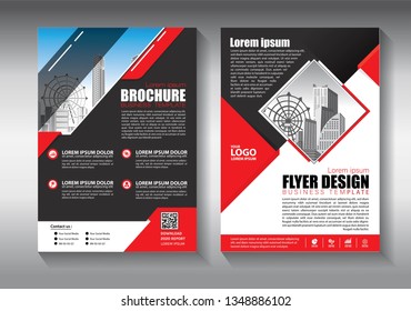 Business abstract vector template. Brochure design, cover modern layout, annual report, poster, flyer in A4 with colorful triangles, geometric shapes for tech, science, market with light background