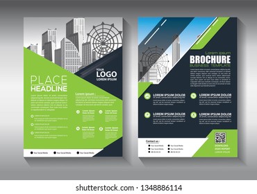 Business abstract vector template. Brochure design, cover modern layout, annual report, poster, flyer in A4 with colorful triangles, geometric shapes for tech, science, market with light background