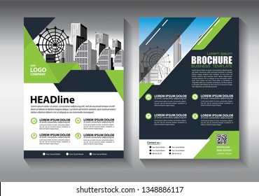Business abstract vector template. Brochure design, cover modern layout, annual report, poster, flyer in A4 with colorful triangles, geometric shapes for tech, science, market with light background