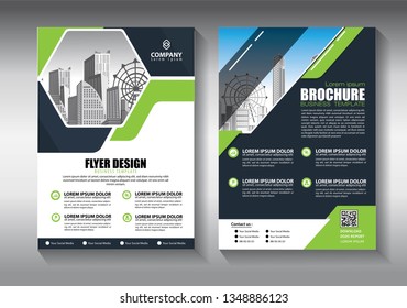 Business abstract vector template. Brochure design, cover modern layout, annual report, poster, flyer in A4 with colorful triangles, geometric shapes for tech, science, market with light background