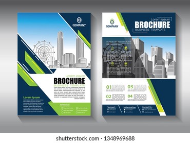 Business abstract vector template. Brochure design, cover modern layout, annual report, poster, flyer in A4 with colorful triangles, geometric shapes for tech, science, market with light background