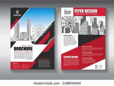 Business abstract vector template. Brochure design, cover modern layout, annual report, poster, flyer in A4 with colorful triangles, geometric shapes for tech, science, market with light background