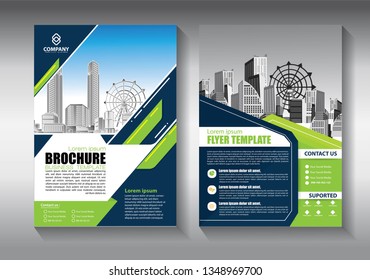 Business abstract vector template. Brochure design, cover modern layout, annual report, poster, flyer in A4 with colorful triangles, geometric shapes for tech, science, market with light background