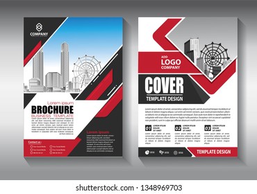 Business abstract vector template. Brochure design, cover modern layout, annual report, poster, flyer in A4 with colorful triangles, geometric shapes for tech, science, market with light background